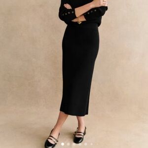 Sezane Naelle Skirt, Medium, Black